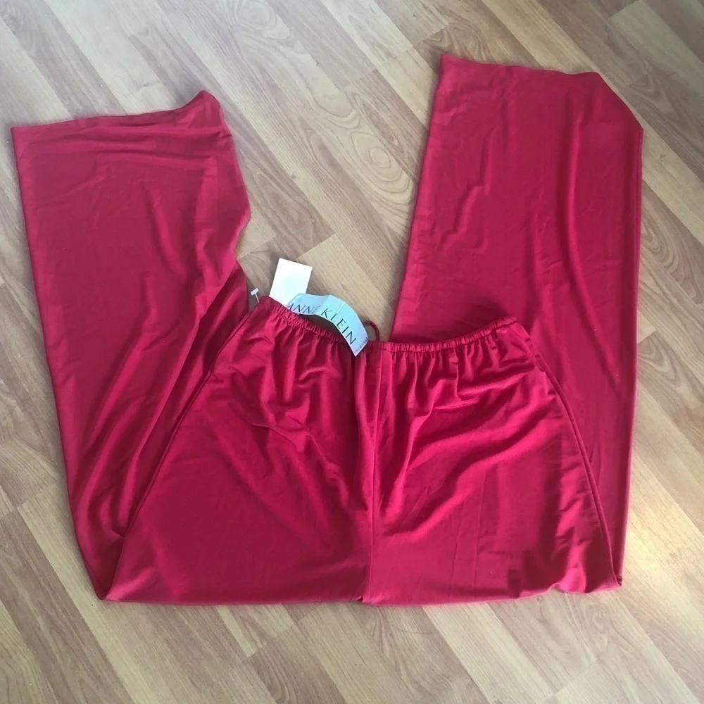 NWT Anne Klein Red Beach Coverup pants